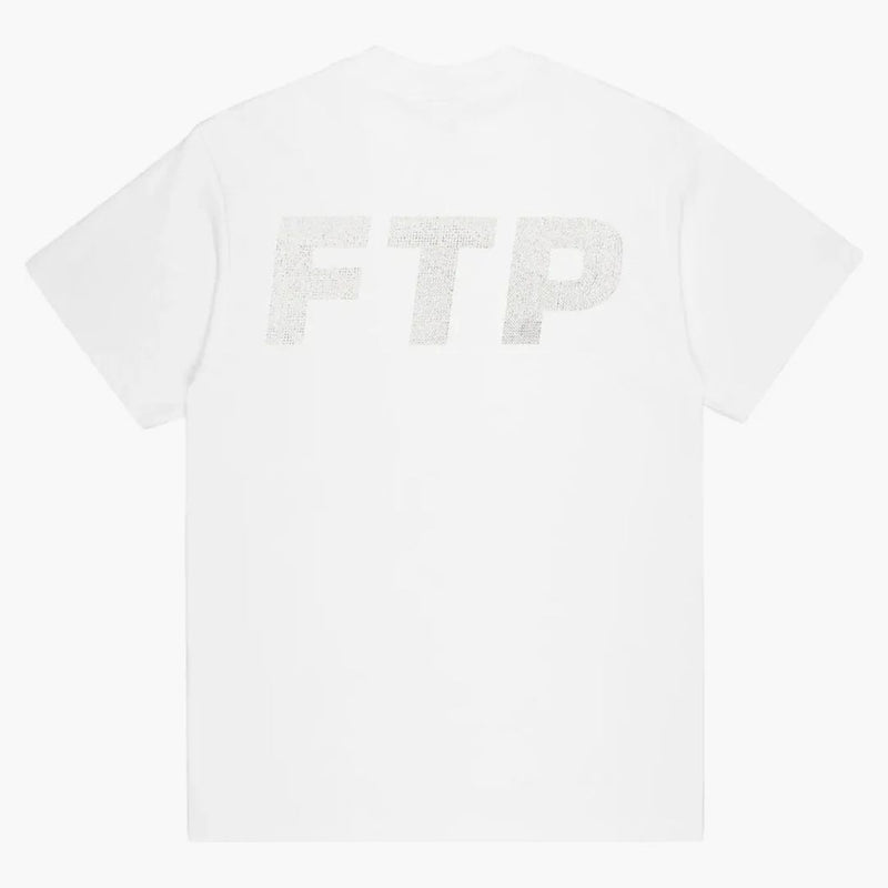 Ftp Rhinestone Logo Tee White