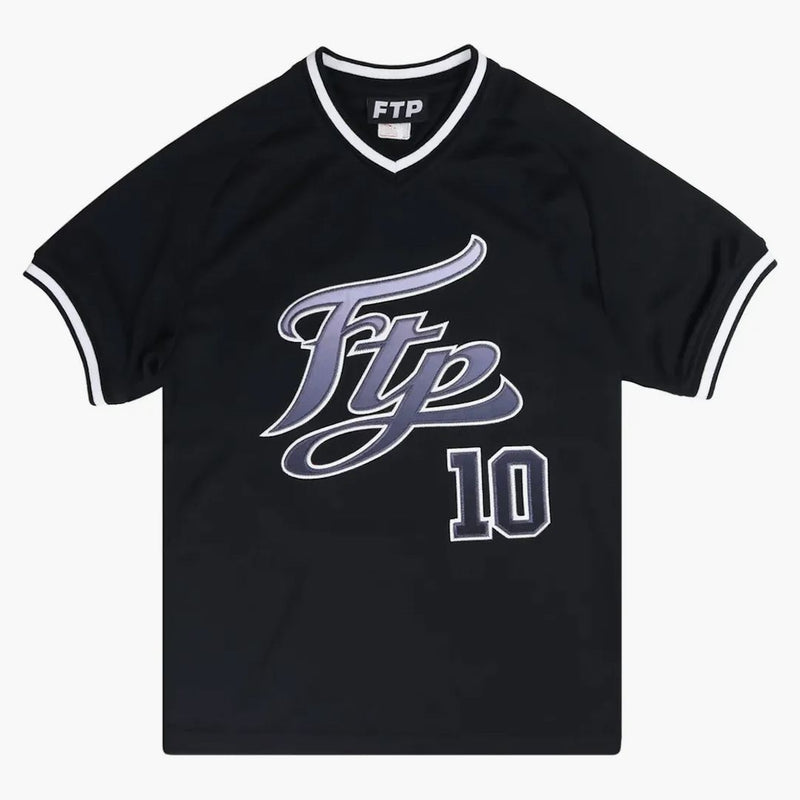 Ftp Script Pullover Baseball Jersey Black
