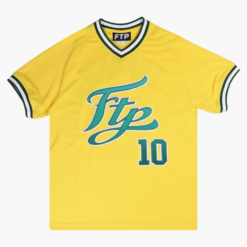 FTP script pullover baseball jersey yellow