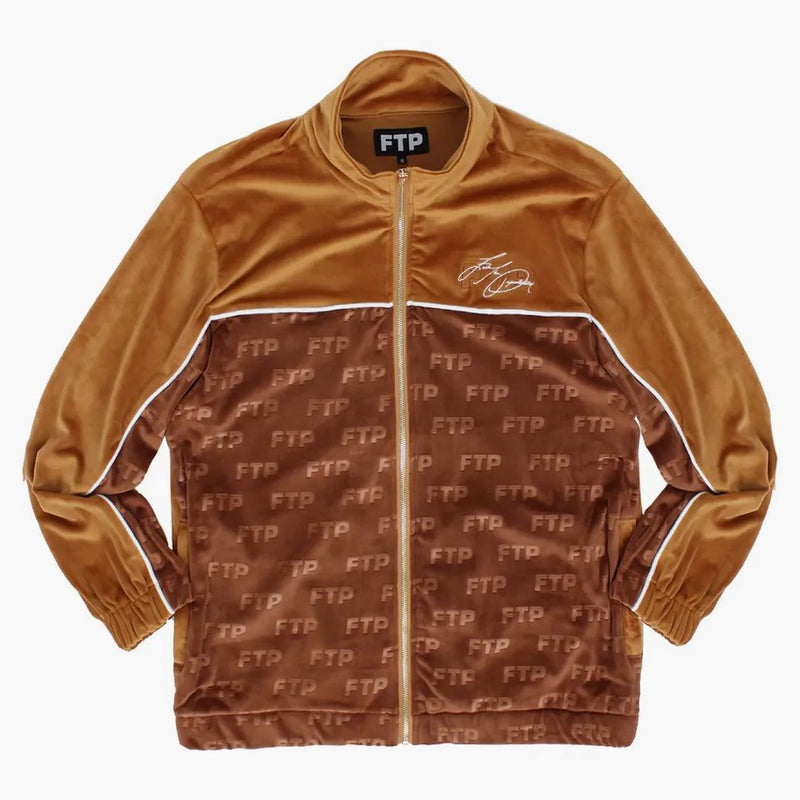 Ftp Signature Velour Jacket Brown