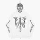 FTP Skeleton Full Zip Hoodie White