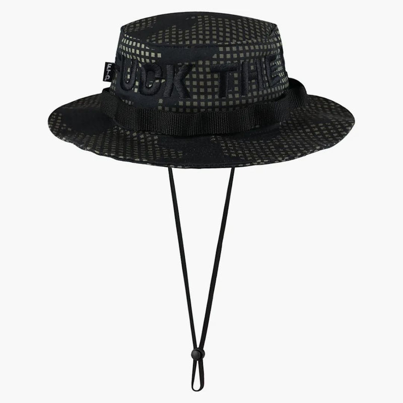 Ftp Spell Out Face Mask Boonie Hat Night Camo