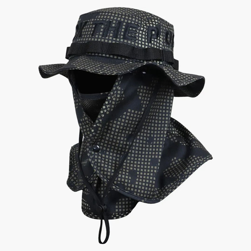 Ftp Spell Out Face Mask Boonie Hat Night Camo