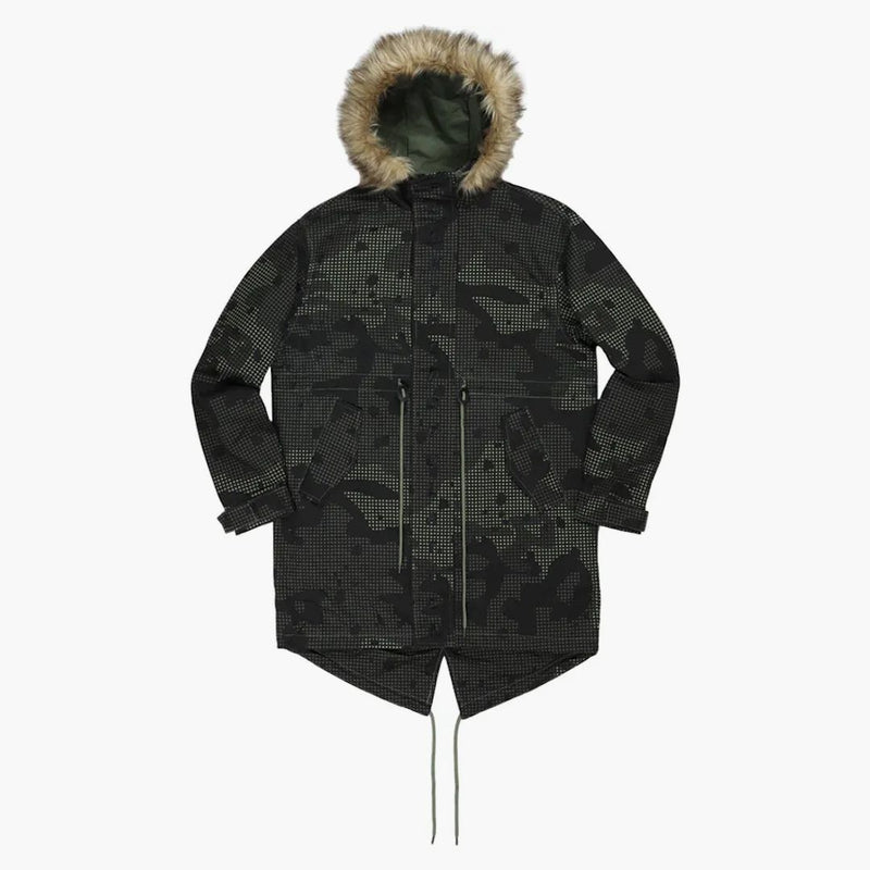 FTP Spell Out Fishtail Parka Night Camo