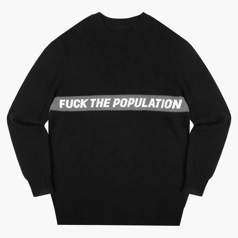 FTP Spell Out Knit Sweater Black