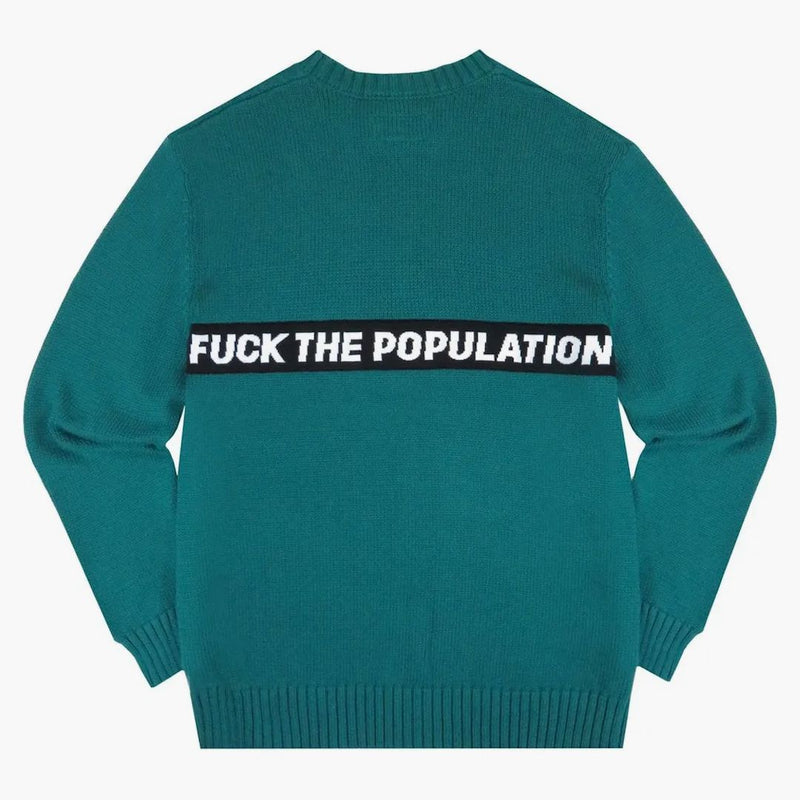 FTP Spell Out Knit Sweater Green