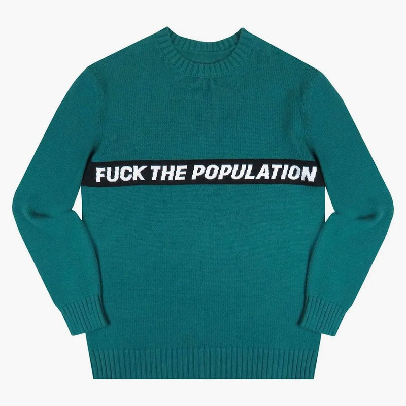 FTP Spell Out Knit Sweater Green