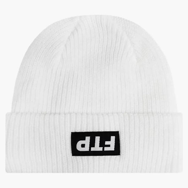 FTP Upside Down Logo Beanie White