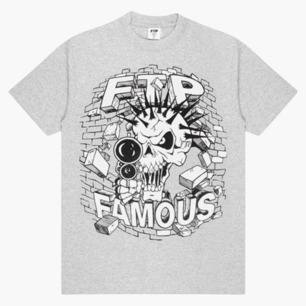 FTP X Famous Skull Tea Heather Gray