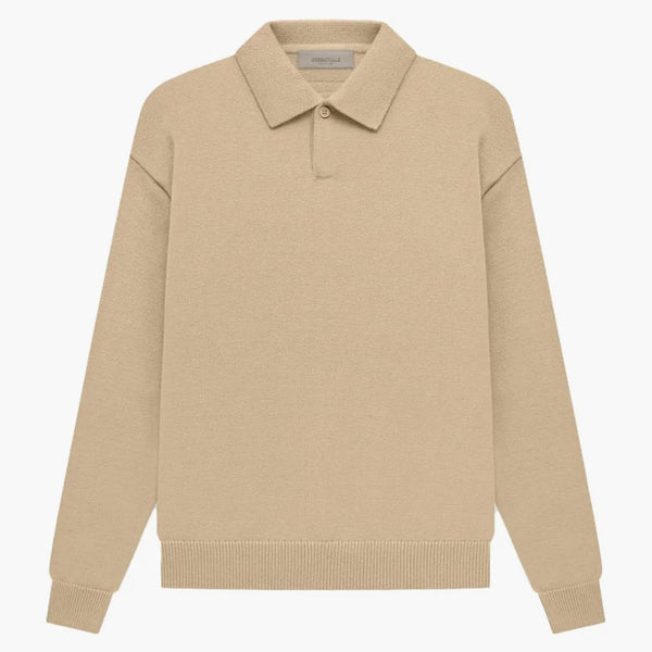 Paura di Dio Essentials Knit LS Polo Sand
