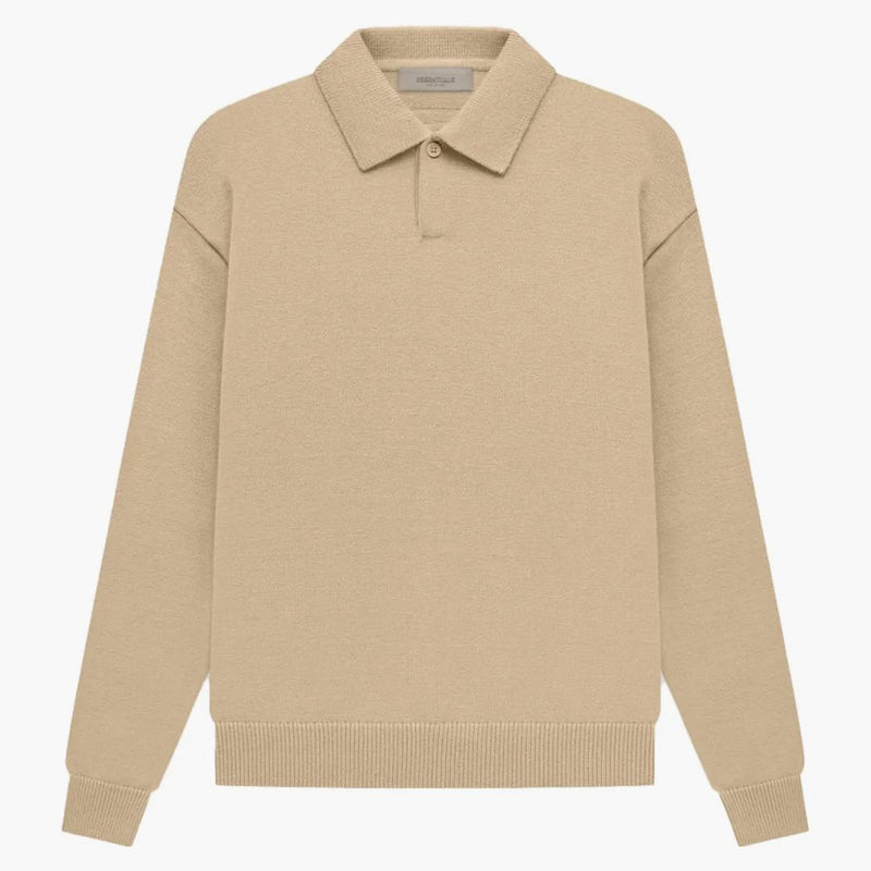 Paura di Dio Essentials Knit LS Polo Sand