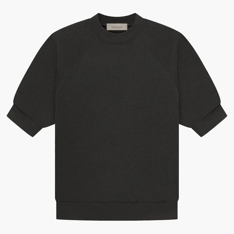 Paura di Dio Essentials Ss Waffle Sweatshirt Off Black