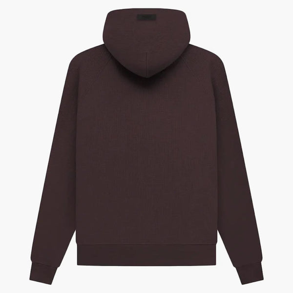 Paura di Dio Essentials Waffle Raglan con cappuccio Plum