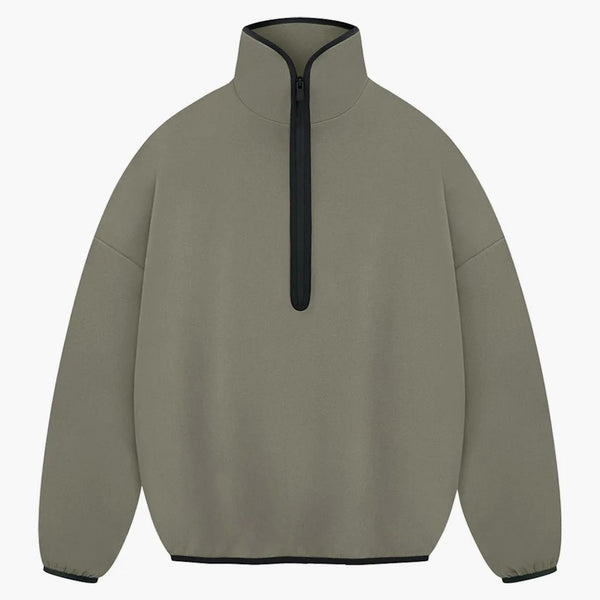 Strach z Boha Atletika Suede Fleece 1/2 Zip Clay