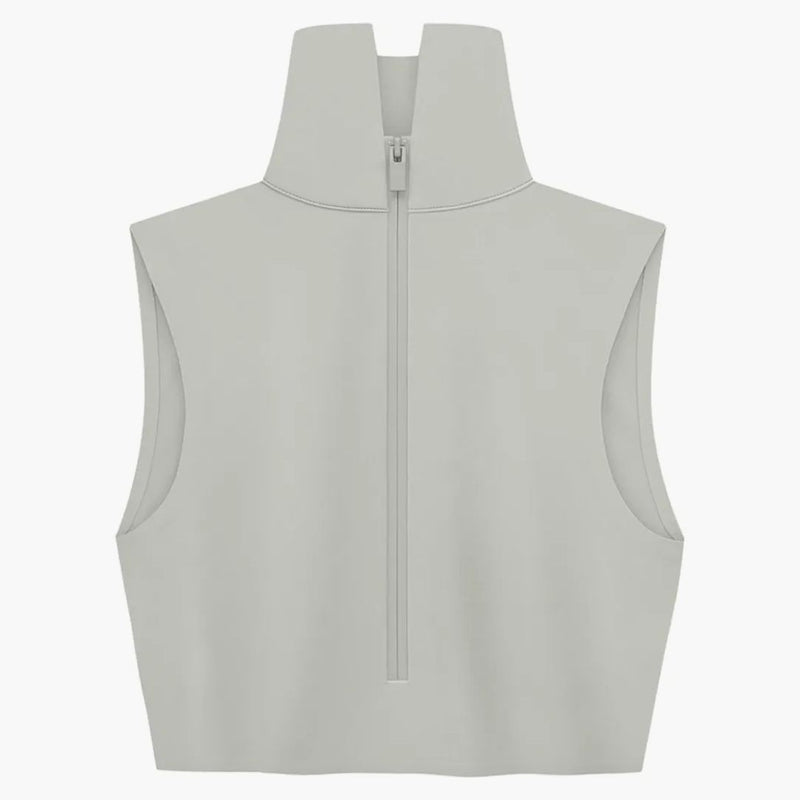 Fear Of God Athletics Womens High Neck Crop Top Sesame