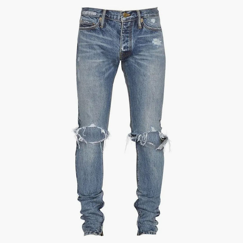 Fear of God Distressed Selvedge Denim Jeans Indigo