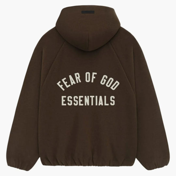 Fear of God Essentials Brushed Hooded Bomber Brown