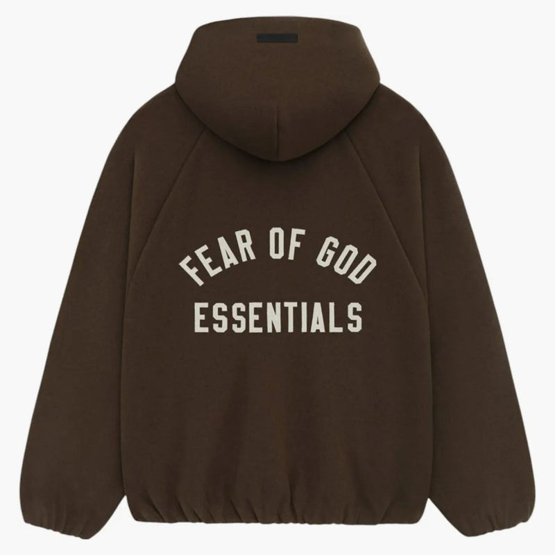 Fear of God Essentials Brushed Hooded Bomber Brown