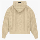 Fear of God Essentials Cable Knit Hoodie Gold Heather
