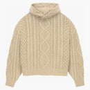 Fear of God Essentials Cable Knit Hoodie Gold Heather