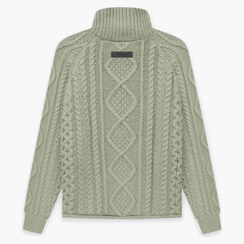 Fear of God Essentials Cable Knit Turtleneck Seafoam