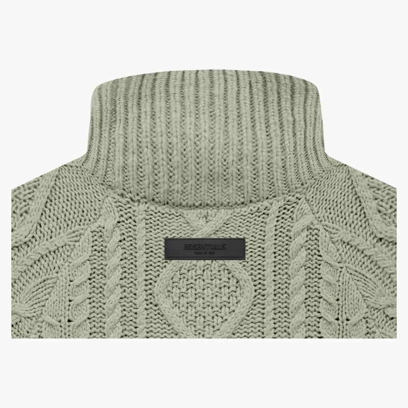 Fear of God Essentials Cable Knit Turtleneck Seafoam