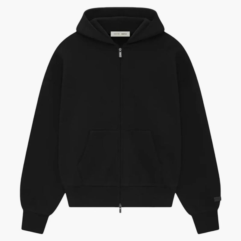 Fear Of God Essentials Classic Hood Zip Up Sweatshirt Black