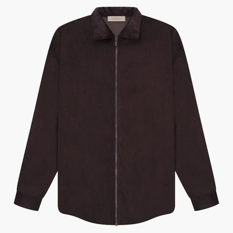 Fear of God Essentials Corduroy Shirt Jacket Plum