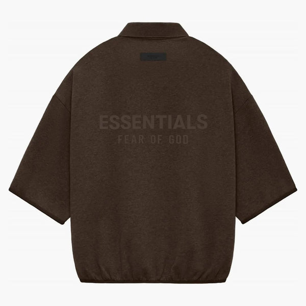 Fear of God Essentials Core Collection 3/4 Sleeve Polo Heather Wood
