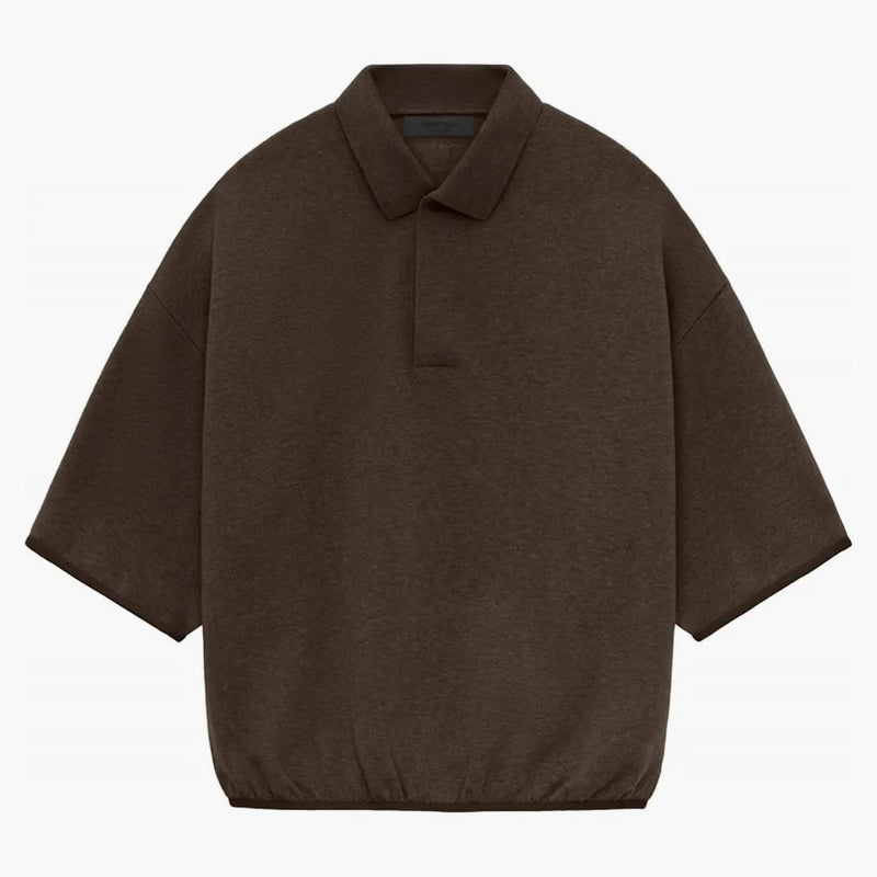 Fear of God Essentials Core Collection 3/4 Sleeve Polo Heather Wood