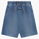 Fear of God Essentials Core Collection Kids Denim Lounge Short Medium Wash