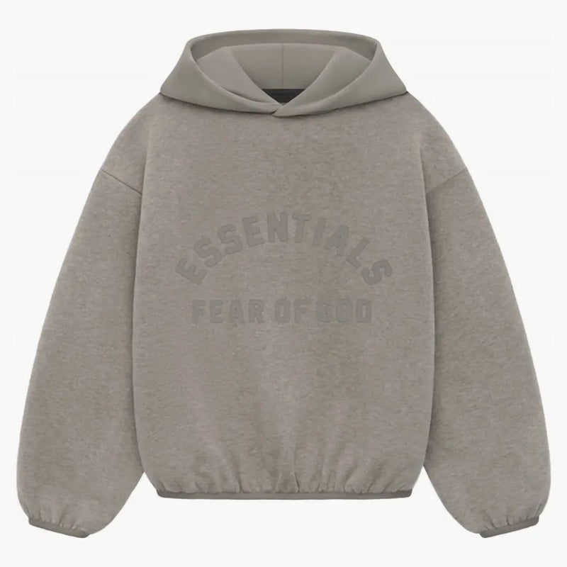 Fear Of God Essentials Core Collection Kids Nylon Fleece Hoodie Dust/heather Grey
