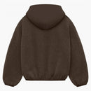 Fear of God Essentials Core Collection Kids Nylon Fleece Hoodie Wood/Heather Wood