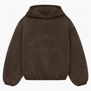 Fear of God Essentials Core Collection Kids Nylon Fleece Hoodie Wood/Heather Wood