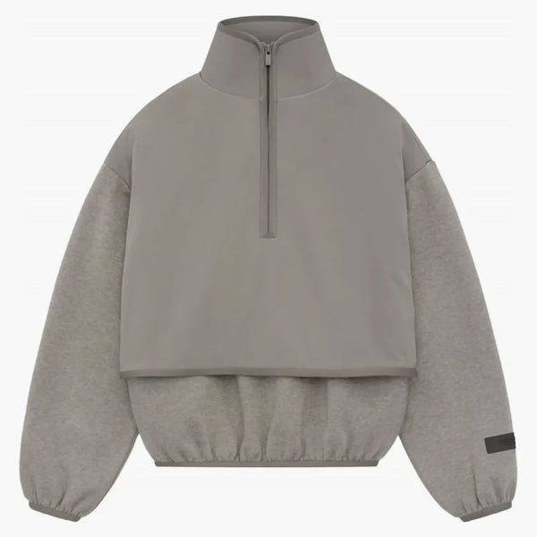 Raccolta Core Essentials Fear of God Kids Nylon Fleece Mockneck Dust/Heather Grey