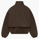 Fear Of God Essentials Core Collection Kids Nylon Fleece Mockneck Wood/heather Wood