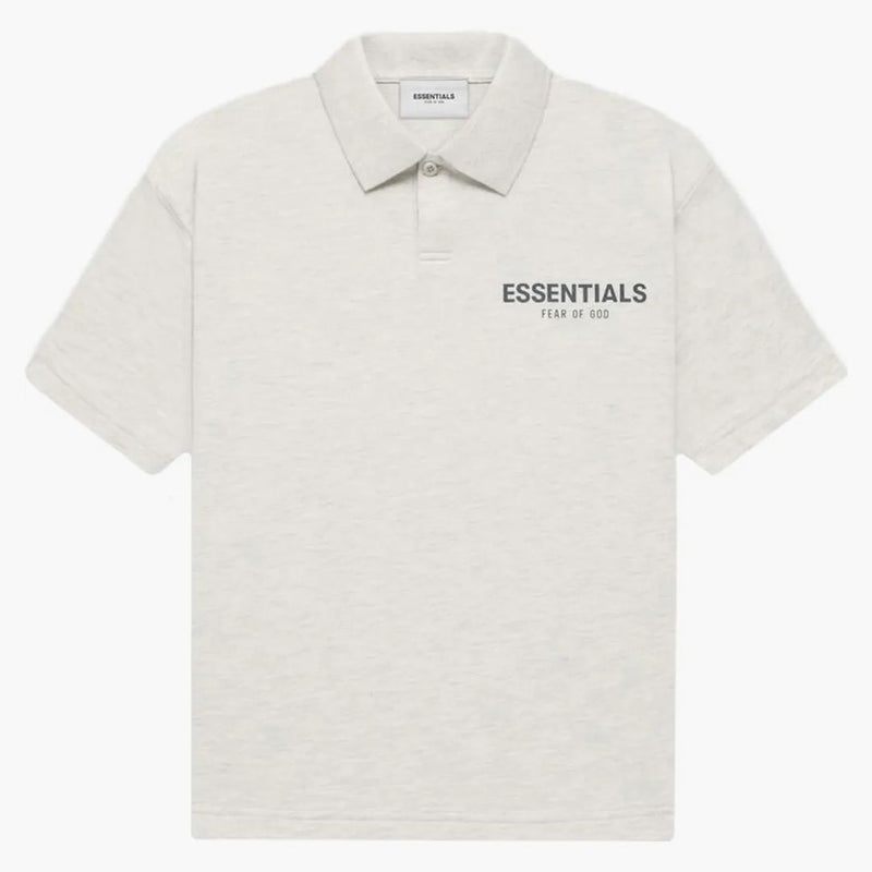 Raccolta Core Essentials Fear of God Kids Polo Light Heather A farina d'avena