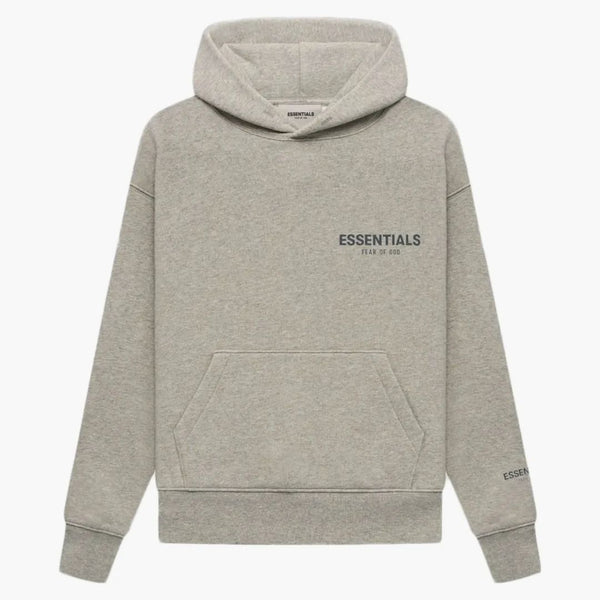 Fear Of God Essentials Core Collection Kids Children Fallover Hoodie Oatmeal Oatfeal