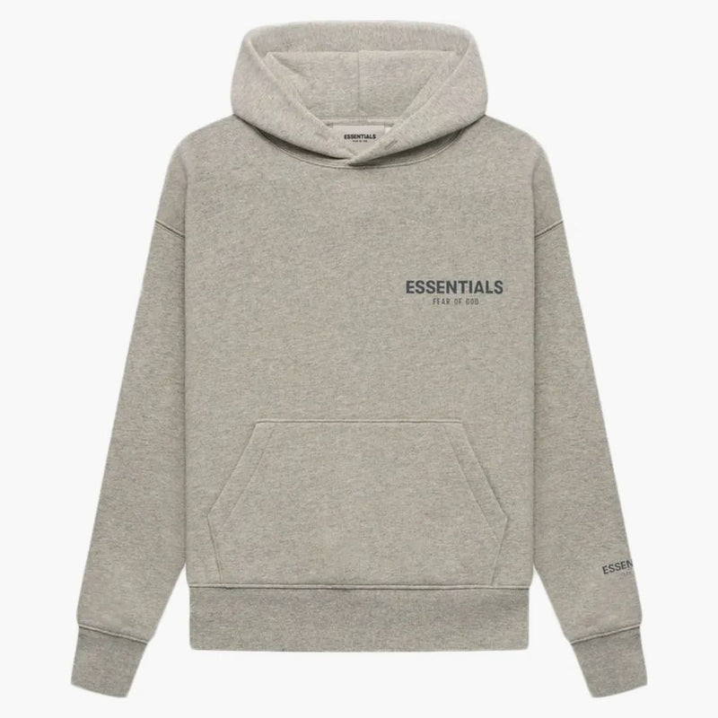 Fear Of God Essentials Core Collection Kids Children Fallover Hoodie Oatmeal Oatfeal