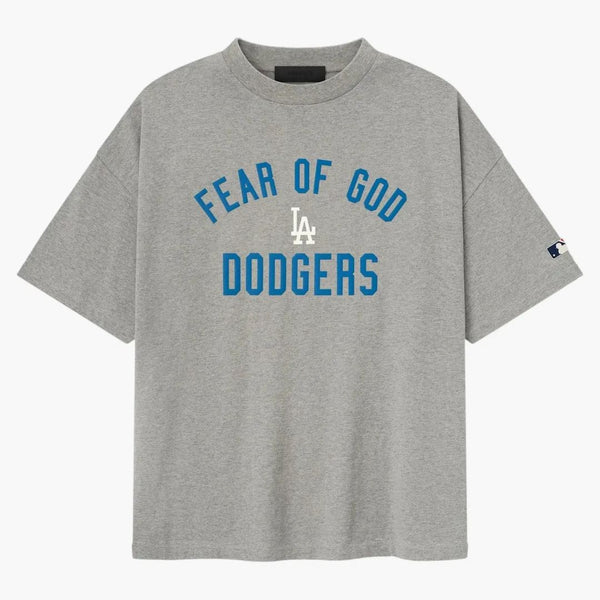 Fear Of God Essentials Dodgers 90's Tee Concrete Heather