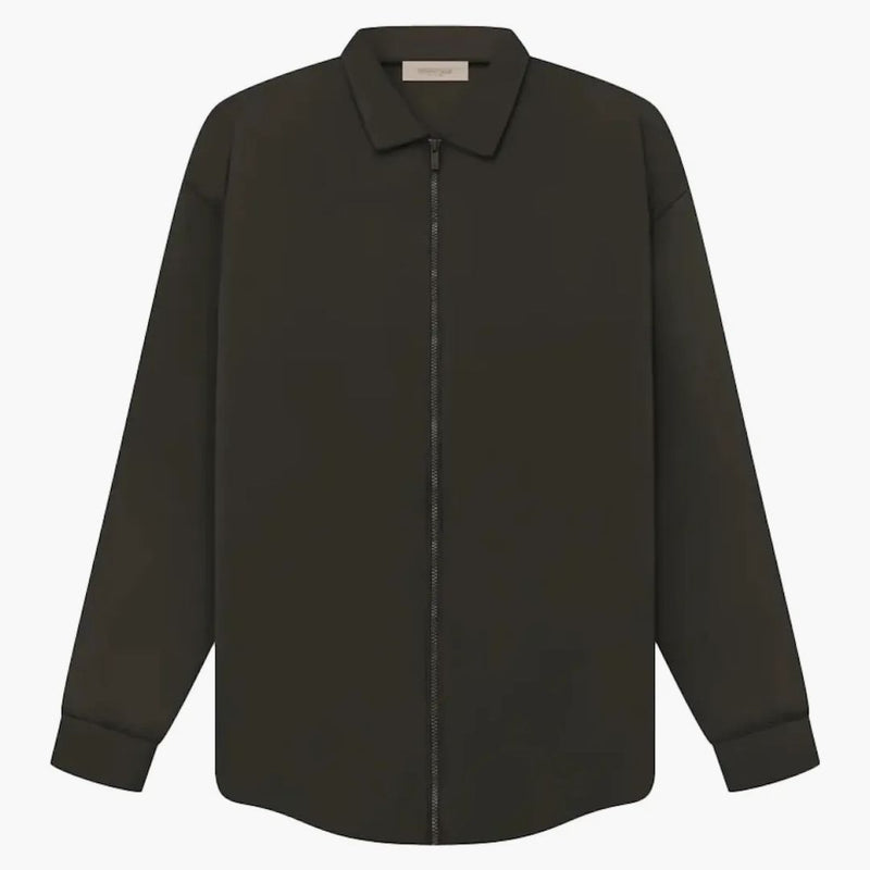Paura di God Essentials piena di camicia in nylon da nero