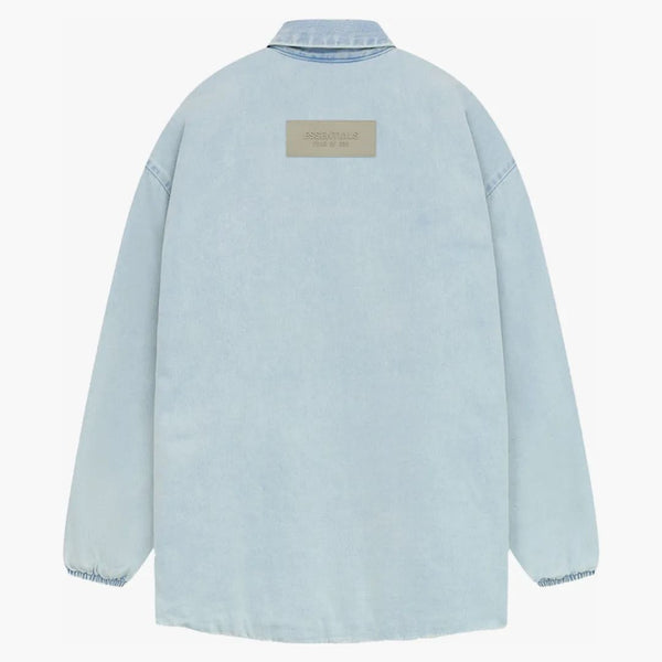 Fear of God Essentials Filled Shirt Jacket Light Wash Denim