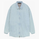 Fear of God Essentials Filled Shirt Jacket Light Wash Denim