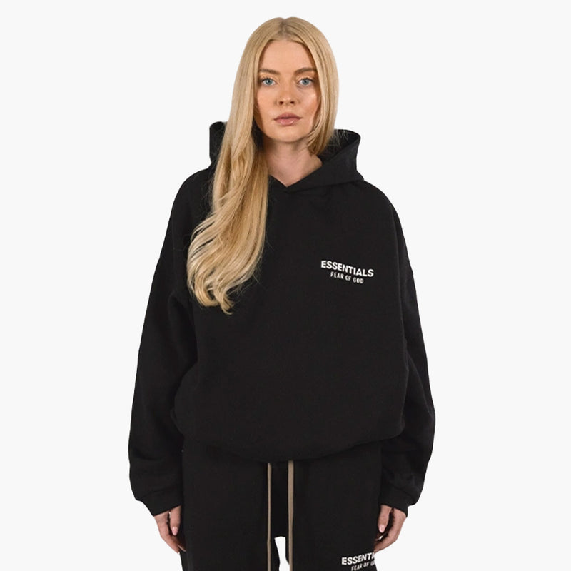 Fear Of God Essentials Fleece Hoodie (fw24) Black