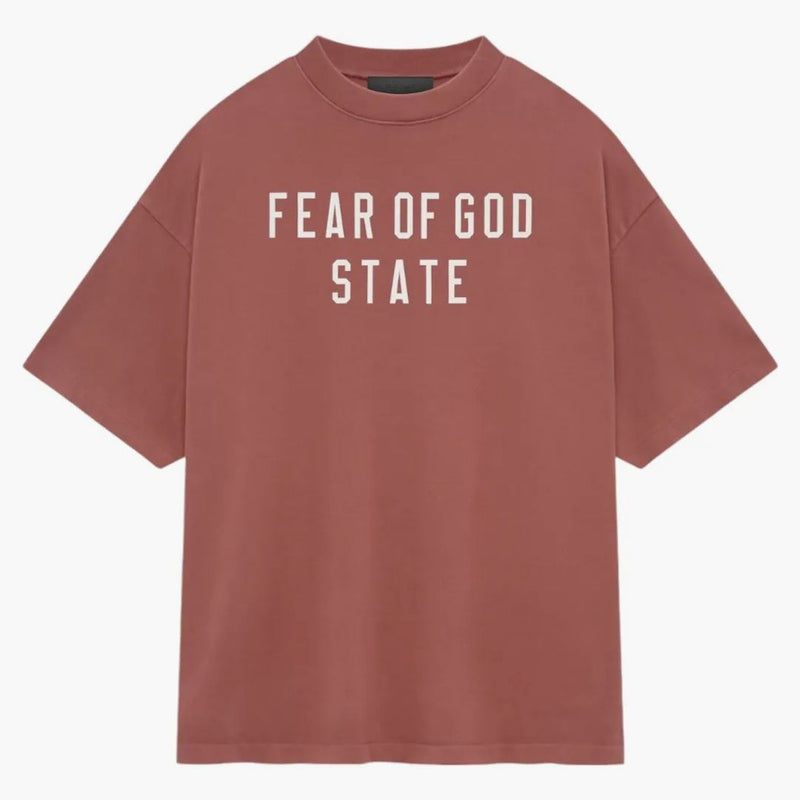 Strach z Boha Essentials těžký čaj Crewneck Crimson