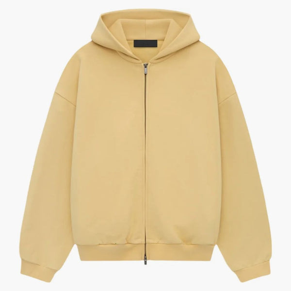 Paura di Dio Essentials pesante pile FullZip Hoodie Amber