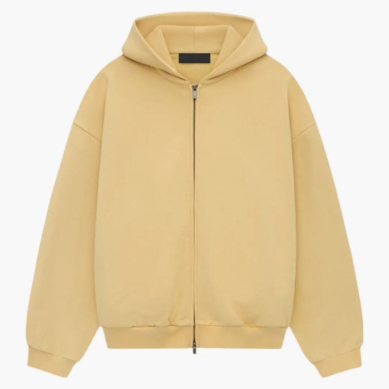 Paura di Dio Essentials pesante pile FullZip Hoodie Amber