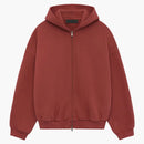 Fear of God Essentials Heavy Fleece Fullzip Hoodie Crimson