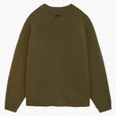 Fear of God Essentials Heavy Waffle Crewneck Sweater Olive