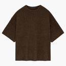 Fear Of God Essentials Heavy Waffle Short Sleeve Crewneck Sweater Brown